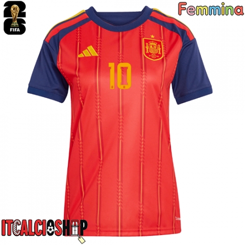 Spagna Dani Olmo #10 Prima Maglia Femmina Mondiali 2026 Manica Corta